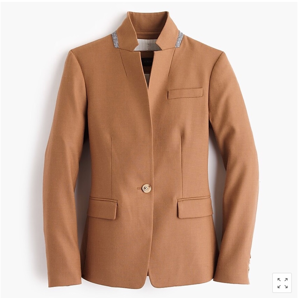 J Crew Regent Blazer in Wool Flannel Dark Grey